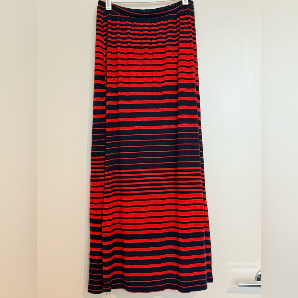 NWOT Olive & Oak Red and Blue Maxi Pencil Skirt